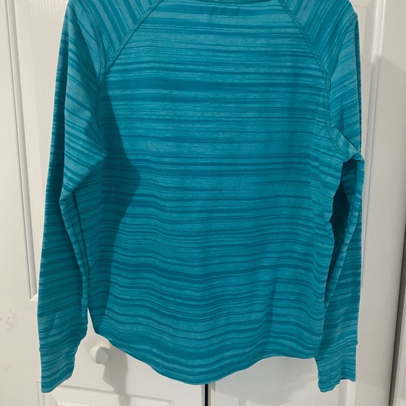 Prana Teal Striped Sweatshirt - Picture 3 of 5